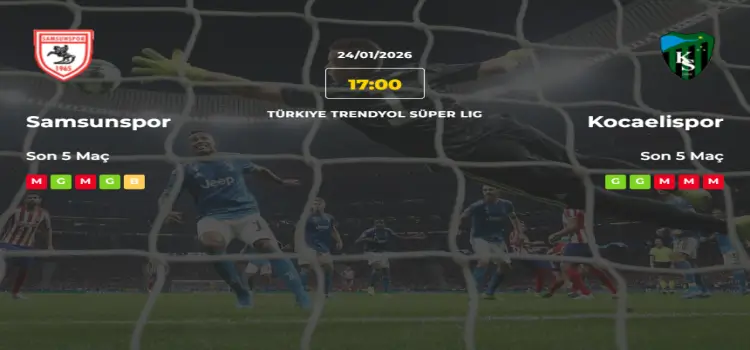 Samsunspor Kocaelispor İddaa Maç Tahmini 24 Ocak 2026