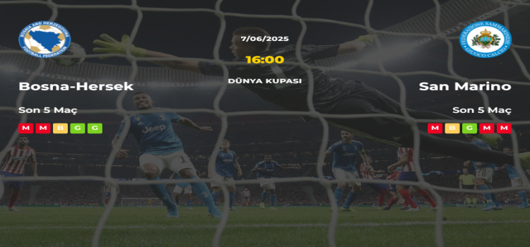 Bosna-Hersek San Marino İddaa Maç Tahmini 07 Haziran 2025