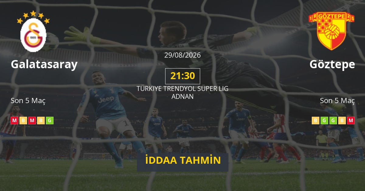 Galatasaray Göztepe İddaa Maç Tahmini 29 Ağustos 2026