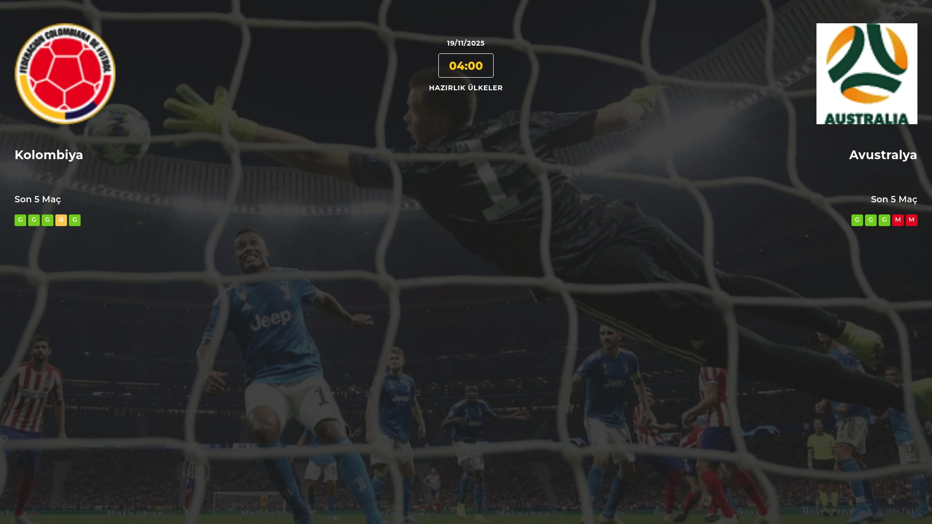 Kolombiya Avustralya İddaa Maç Tahmini 19 Kasım 2025