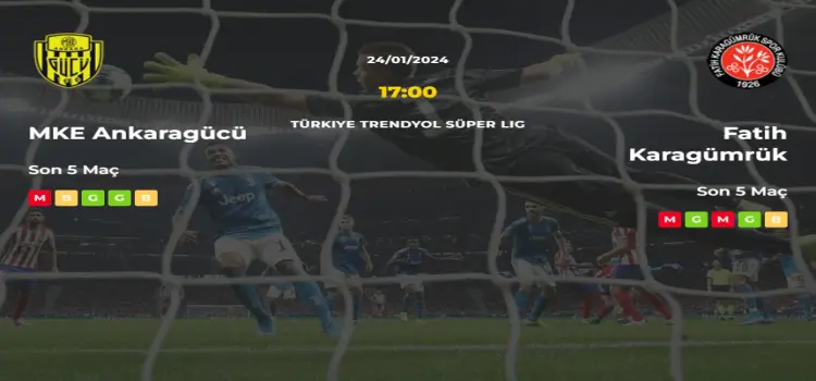Ankaragücü Fatih Karagümrük İddaa Maç Tahmini 24 Ocak 2024