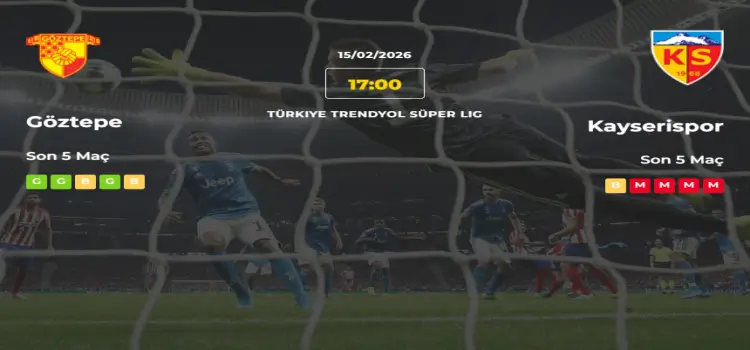 Göztepe Kayserispor İddaa Maç Tahmini 15 Şubat 2026