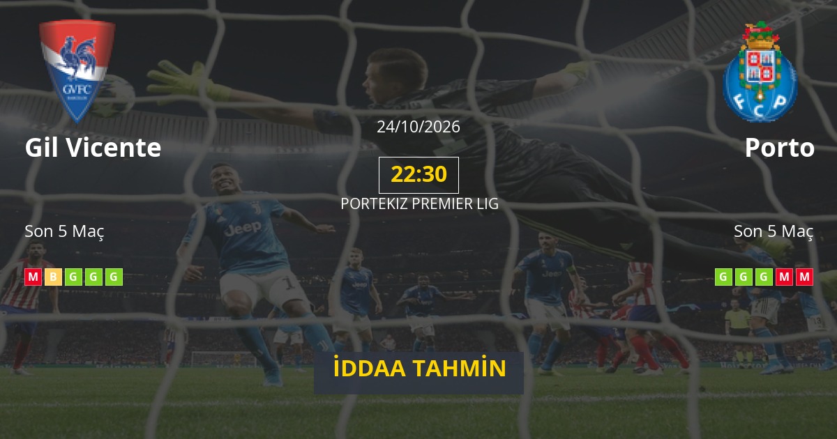 Gil Vicente Porto İddaa Maç Tahmini 24 Ekim 2026