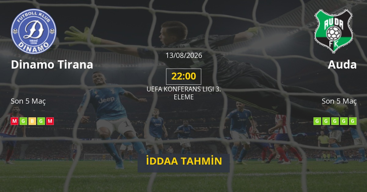 Dinamo Tirana Auda İddaa Maç Tahmini 13 Ağustos 2026