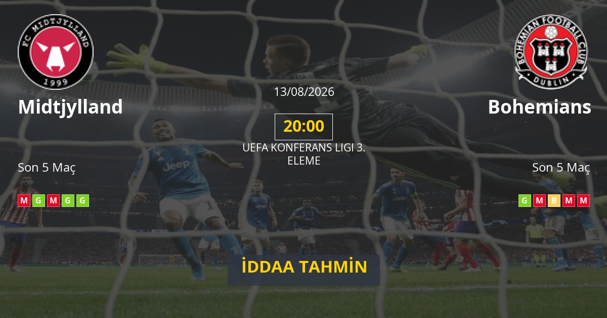 Midtjylland Bohemians İddaa Maç Tahmini 13 Ağustos 2026