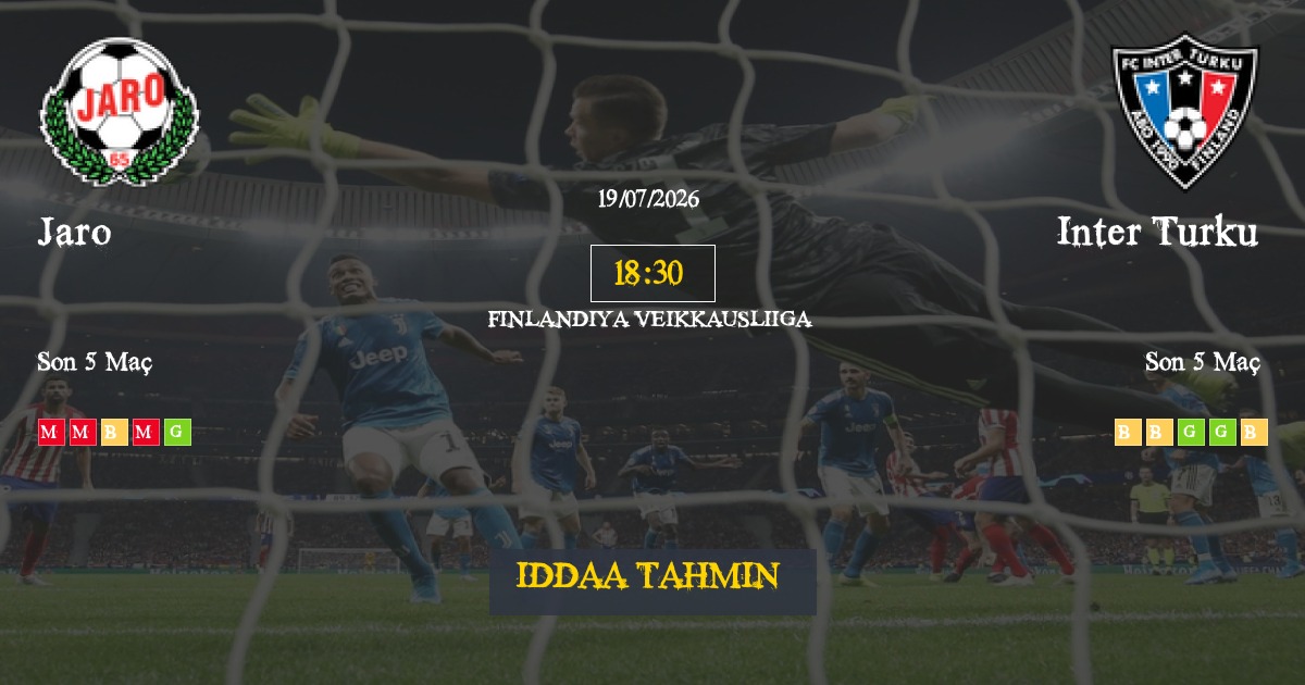 Jaro Inter Turku İddaa Maç Tahmini 19 Temmuz 2026