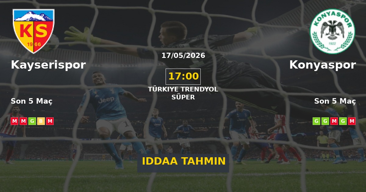 Kayserispor Konyaspor İddaa Maç Tahmini 17 Mayıs 2026