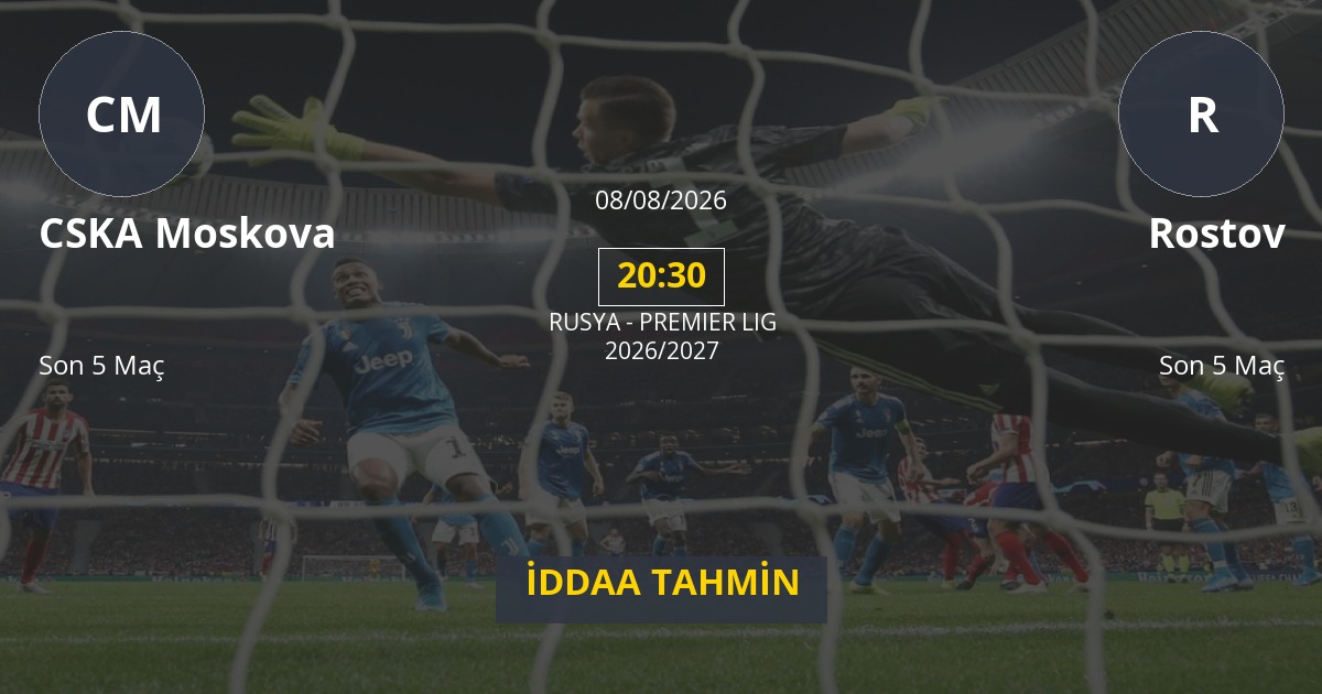 CSKA Moskova Rostov İddaa Maç Tahmini 08 Ağustos 2026