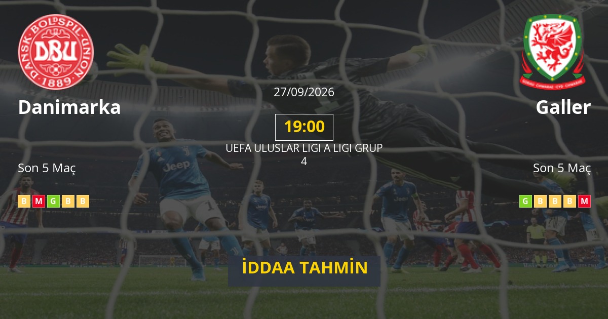 Danimarka Galler İddaa Maç Tahmini 27 Eylül 2026