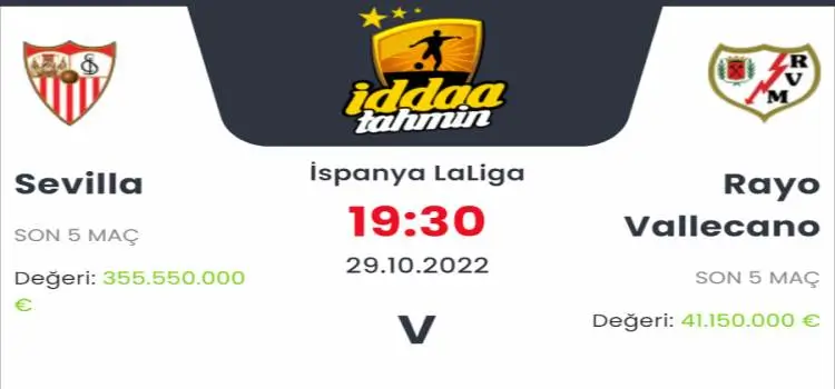 Sevilla Rayo Vallecano İddaa Maç Tahmini 29 Ekim 2022