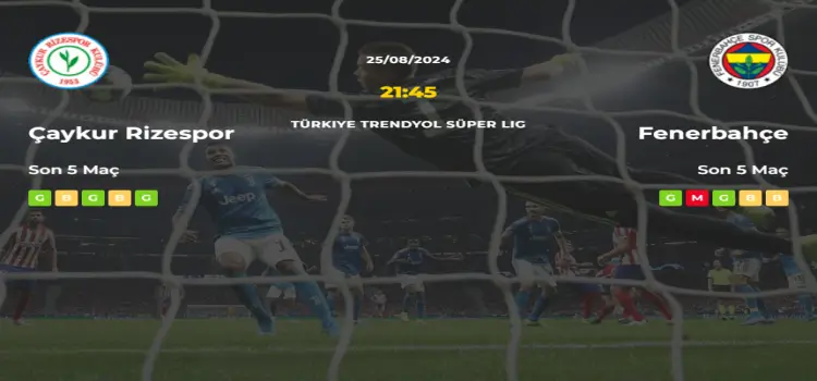 Çaykur Rizespor Fenerbahçe İddaa Maç Tahmini 25 Ağustos 2024