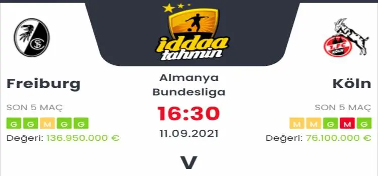 Freiburg Köln İddaa Maç Tahmini 11 Eylül 2021