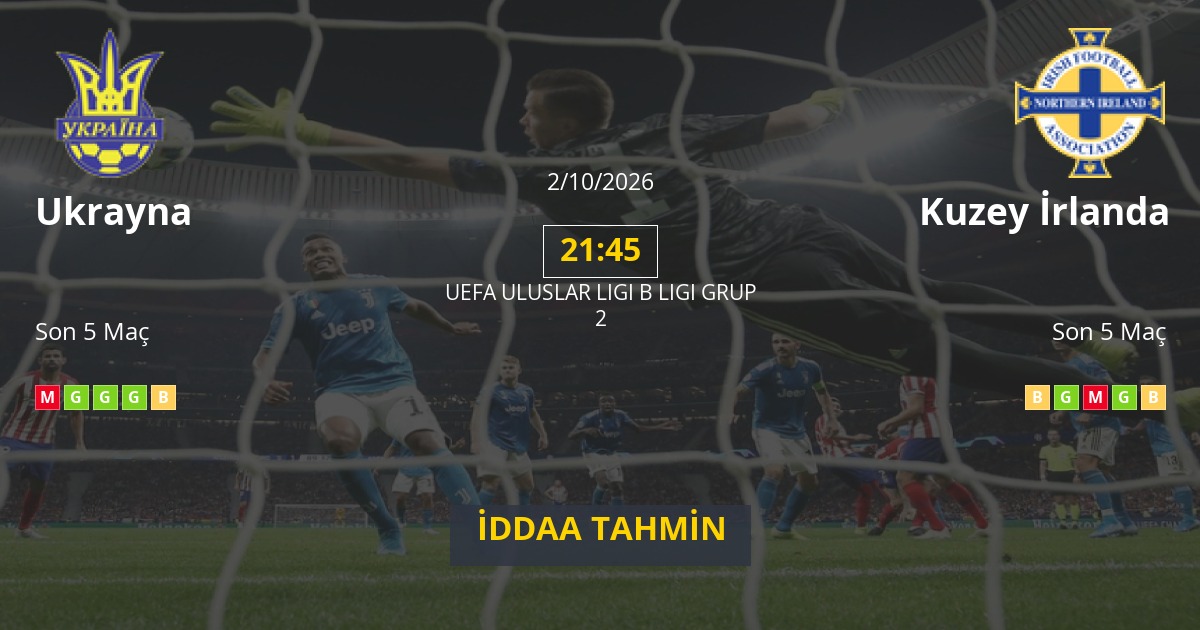 Ukrayna Kuzey İrlanda İddaa Maç Tahmini 02 Ekim 2026