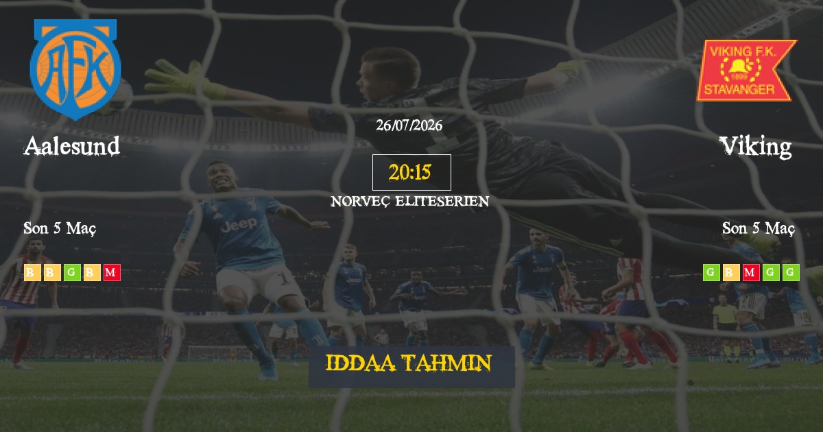 Aalesund Viking İddaa Maç Tahmini 26 Temmuz 2026