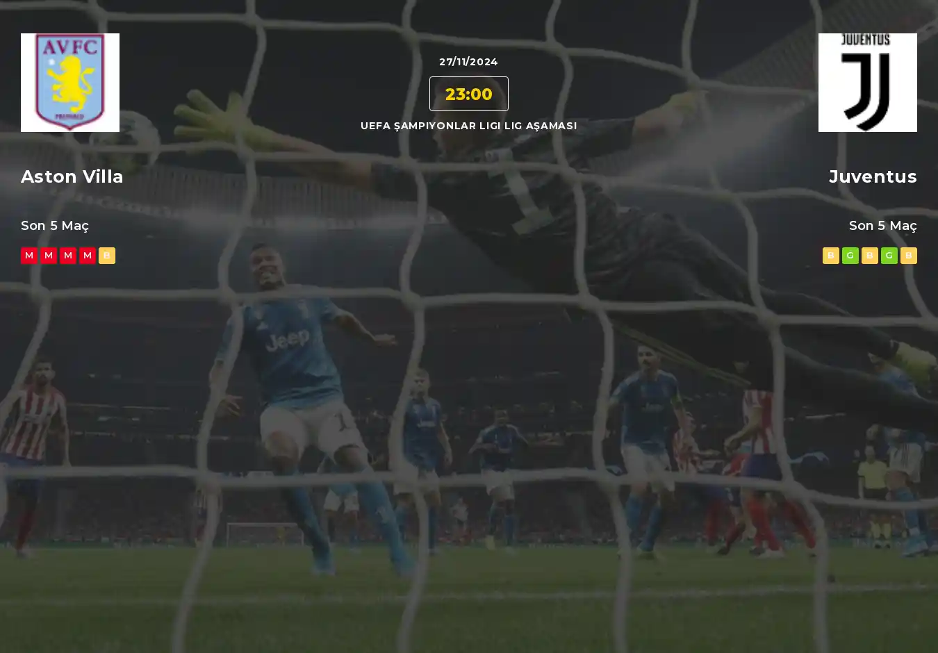 Aston Villa Juventus İddaa Maç Tahmini 27 Kasım 2024