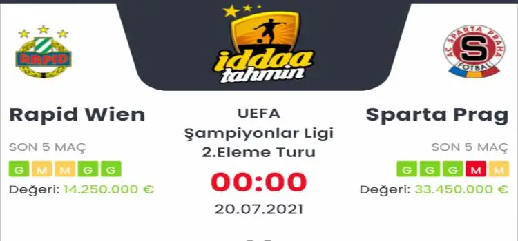 Rapid Wien Sparta Prag İddaa Maç Tahmini 20 Temmuz 2021