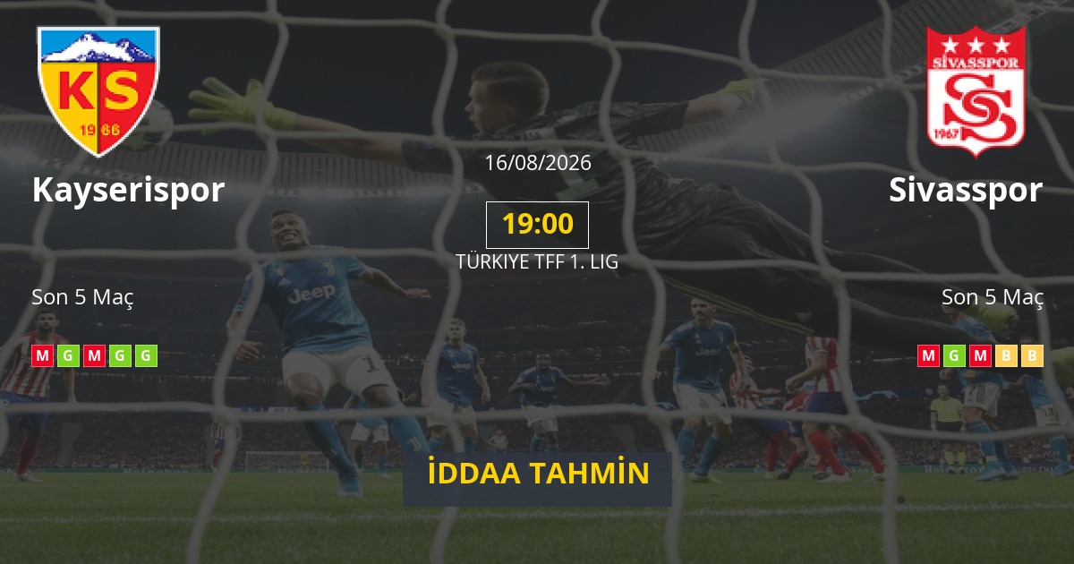 Kayserispor Sivasspor İddaa Maç Tahmini 16 Ağustos 2026