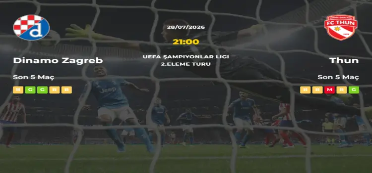 Dinamo Zagreb Thun İddaa Maç Tahmini 28 Temmuz 2026