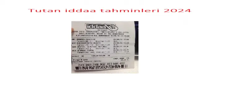 Tutan iddaa tahminleri 2024