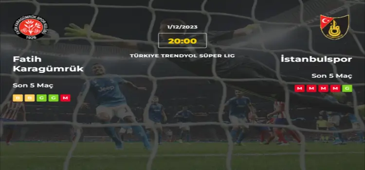 Fatih Karagümrük İstanbulspor İddaa Maç Tahmini 1 Aralık 2023