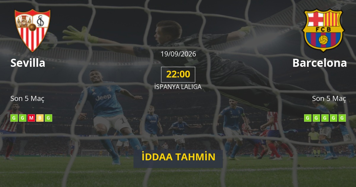 Sevilla Barcelona İddaa Maç Tahmini 19 Eylül 2026