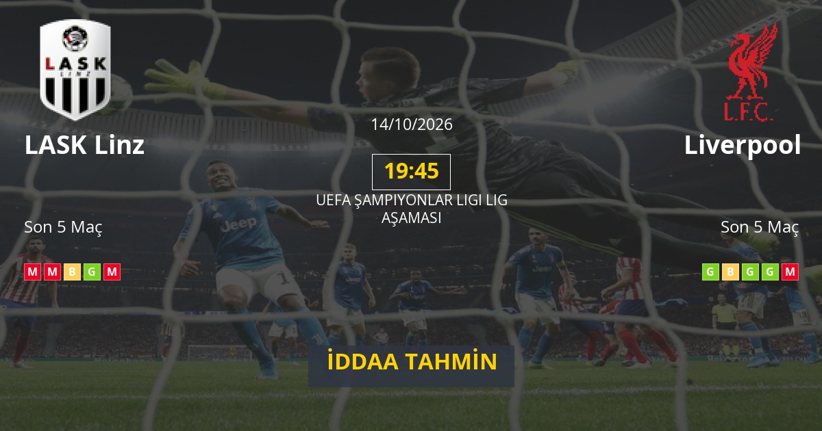 LASK Linz Liverpool İddaa Maç Tahmini 14 Ekim 2026