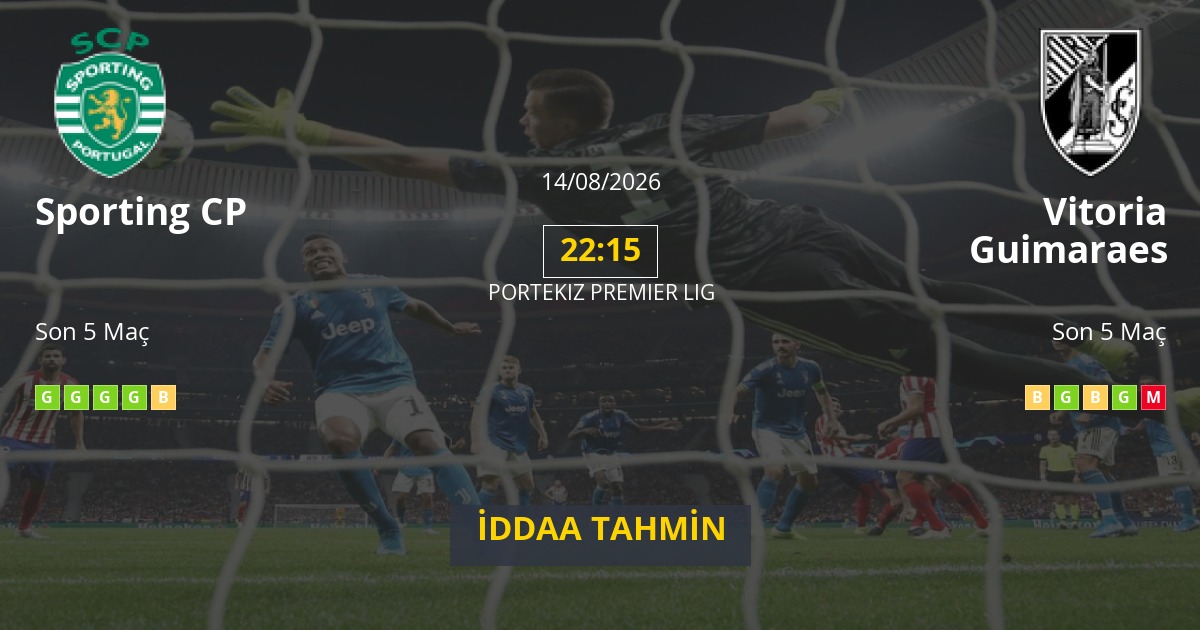 Sporting CP Vitoria Guimaraes İddaa Maç Tahmini 14 Ağustos 2026