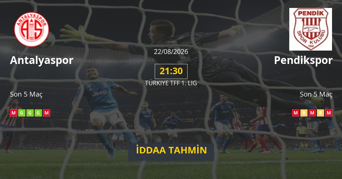 Antalyaspor Pendikspor İddaa Maç Tahmini 22 Ağustos 2026