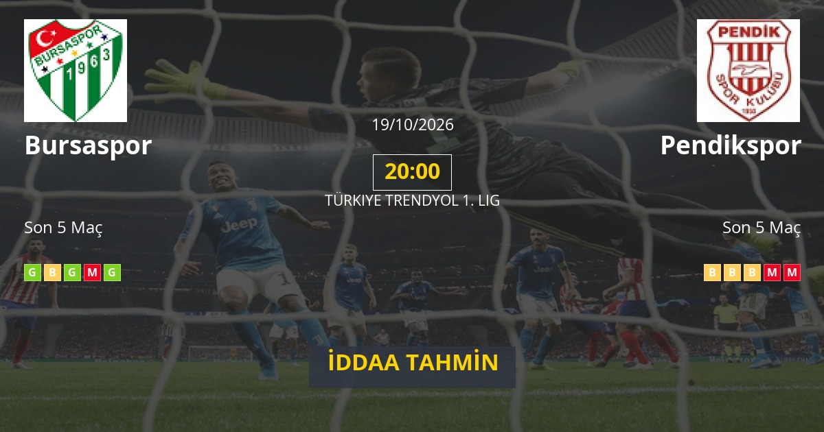 Bursaspor Pendikspor İddaa Maç Tahmini 19 Ekim 2026