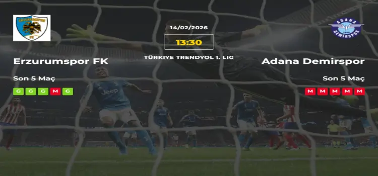 Erzurumspor Adana Demirspor İddaa Maç Tahmini 14 Şubat 2026