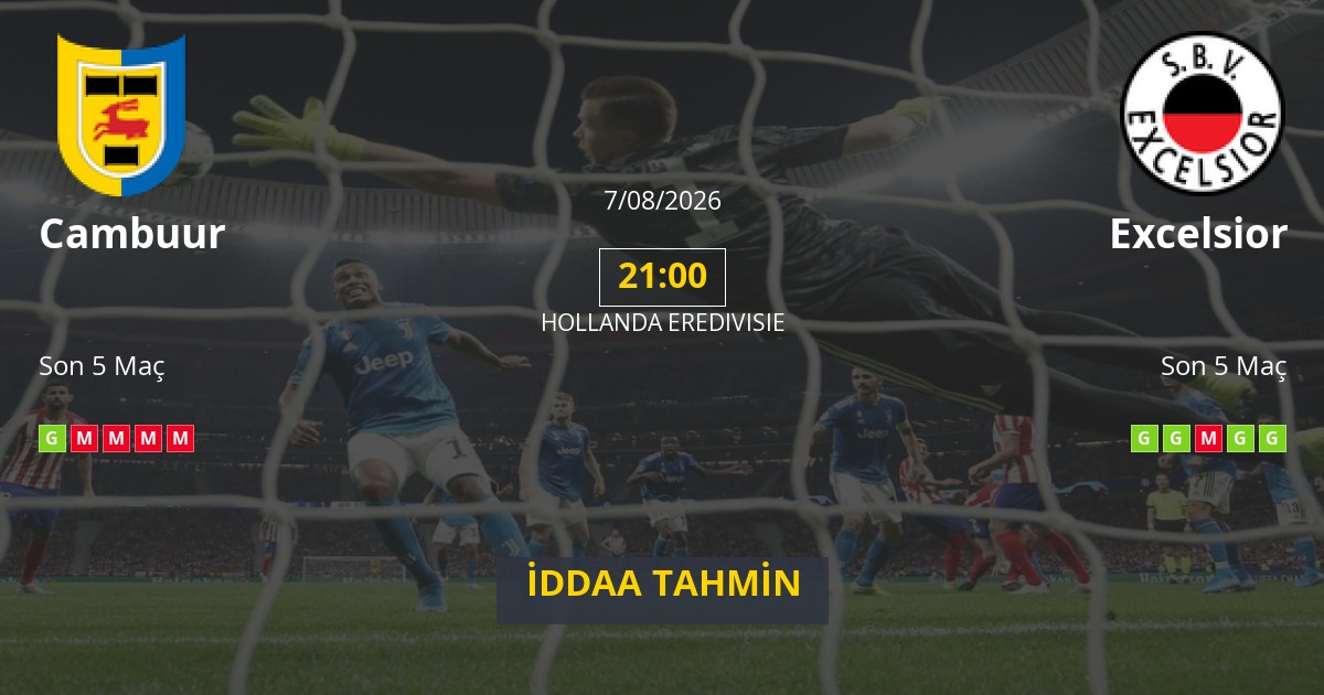 Cambuur Excelsior İddaa Maç Tahmini 07 Ağustos 2026