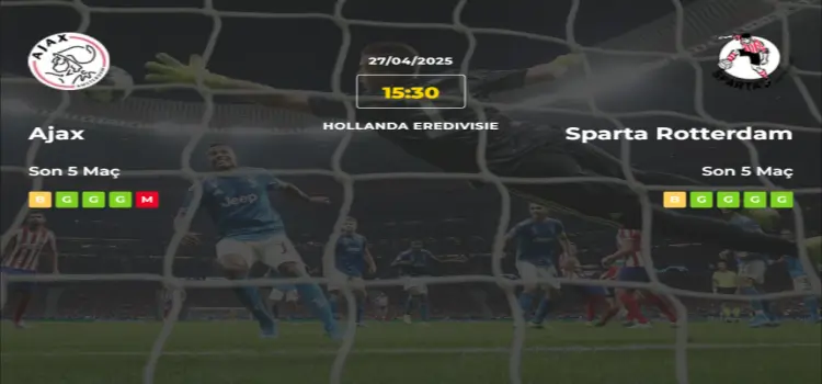 Ajax Sparta Rotterdam İddaa Maç Tahmini 27 Nisan 2025