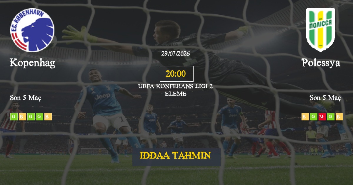 Kopenhag Polessya İddaa Maç Tahmini 29 Temmuz 2026