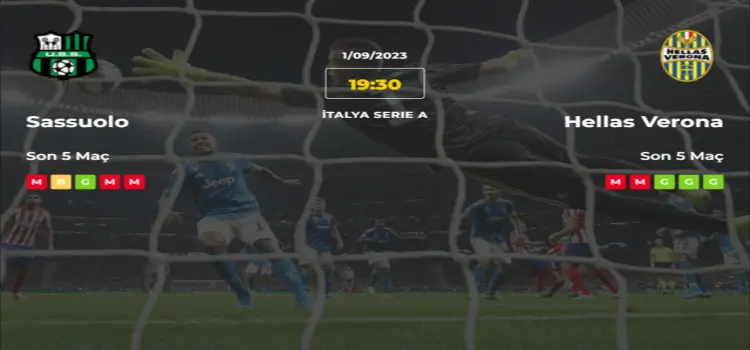 Sassuolo Hellas Verona İddaa Maç Tahmini 1 Eylül 2023