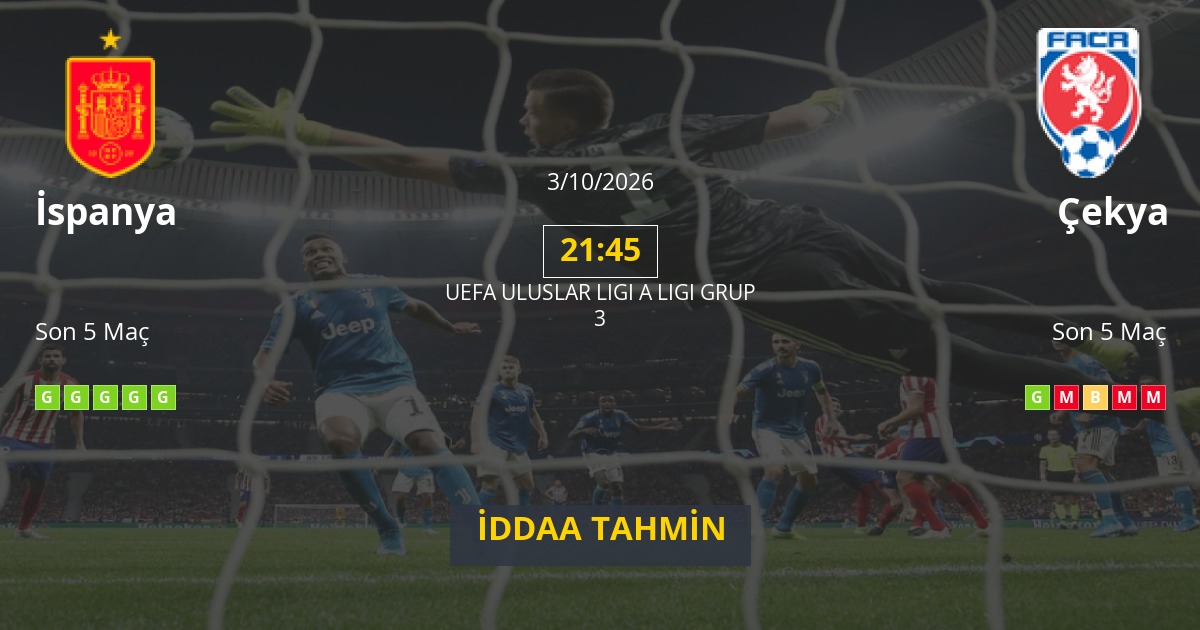 İspanya Çekya İddaa Maç Tahmini 03 Ekim 2026