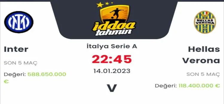 Inter Hellas Verona İddaa Maç Tahmini 14 Ocak 2023