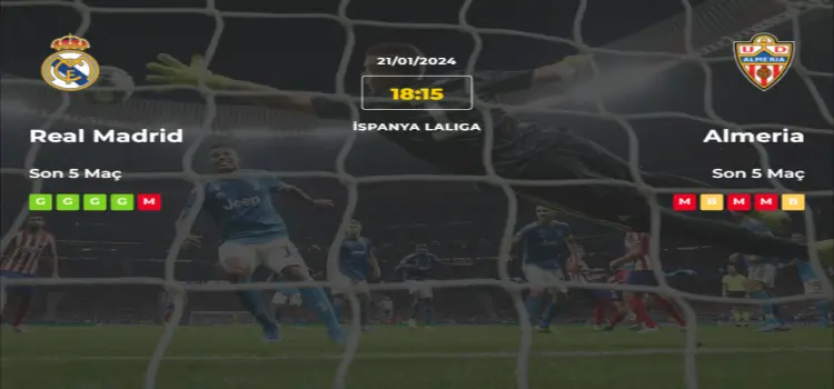 Real Madrid Almeria İddaa Maç Tahmini 21 Ocak 2024