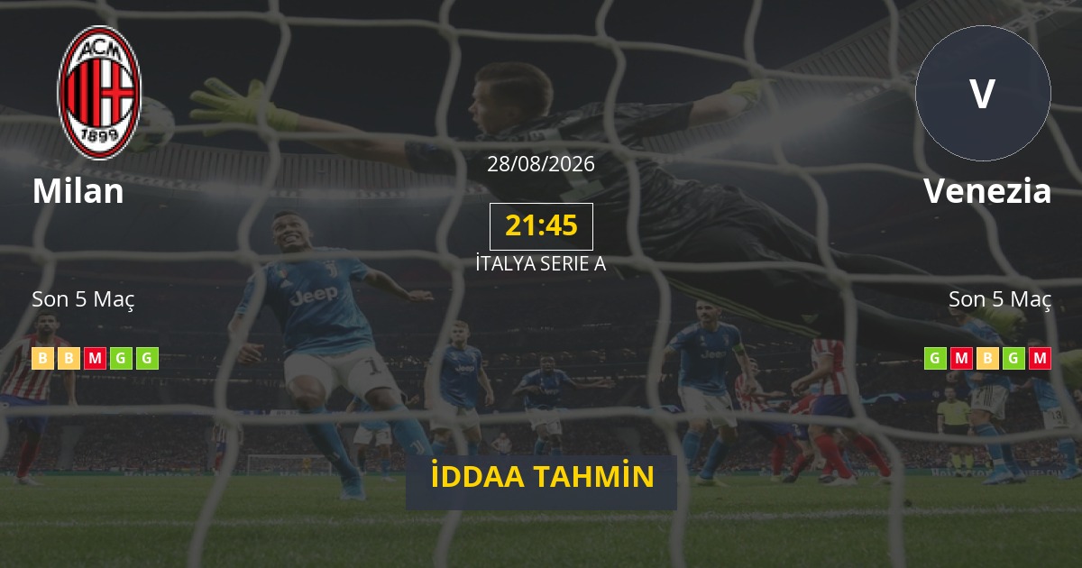 Milan Venezia İddaa Maç Tahmini 28 Ağustos 2026