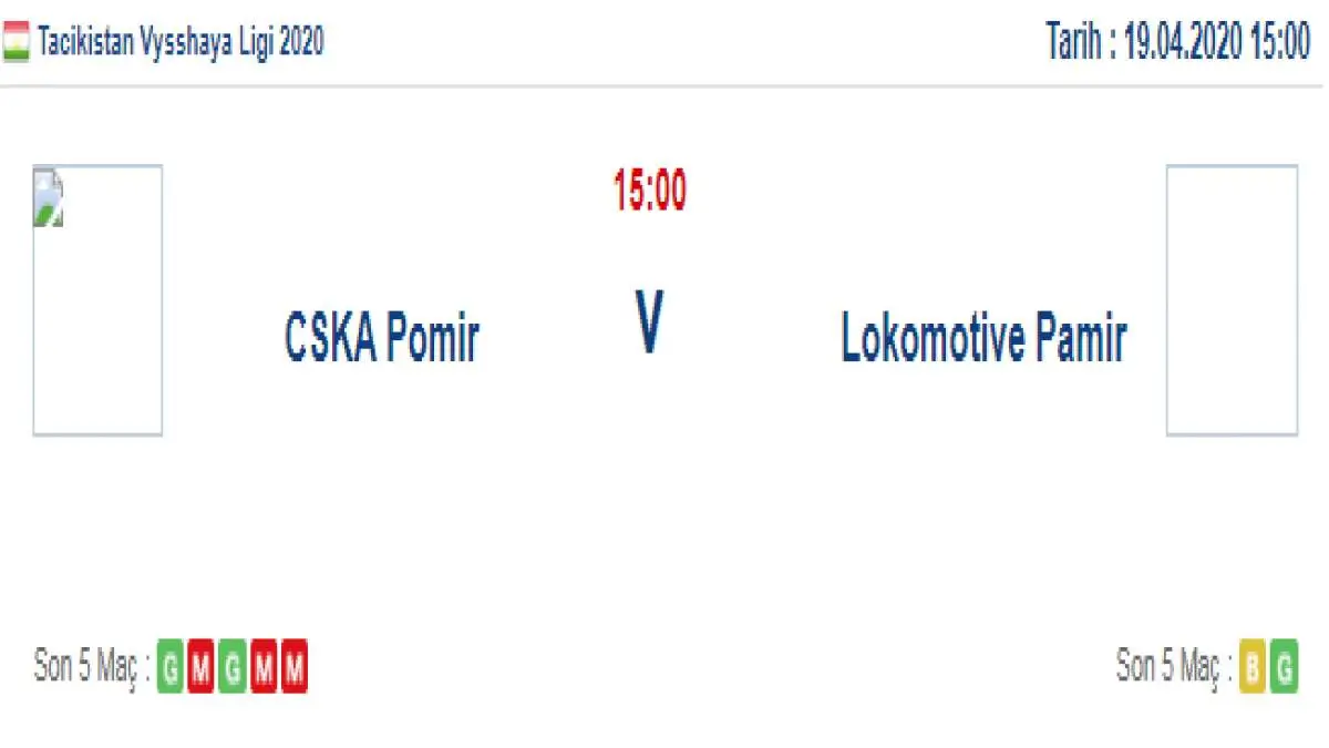 CSKA Pomir Lokomotive Pamir İddaa ve Maç Tahmini 19 Nisan 2020