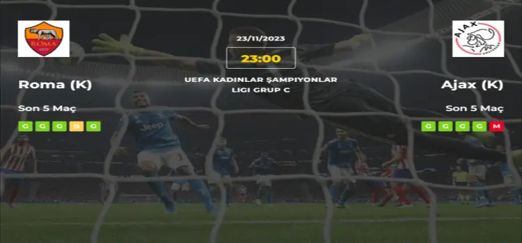 Roma Ajax İddaa Maç Tahmini 23 Kasım 2023
