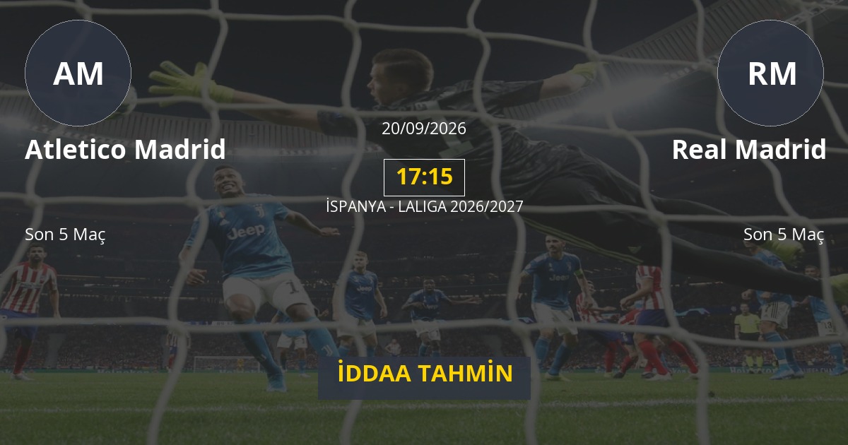 Atletico Madrid Real Madrid İddaa Maç Tahmini 20 Eylül 2026