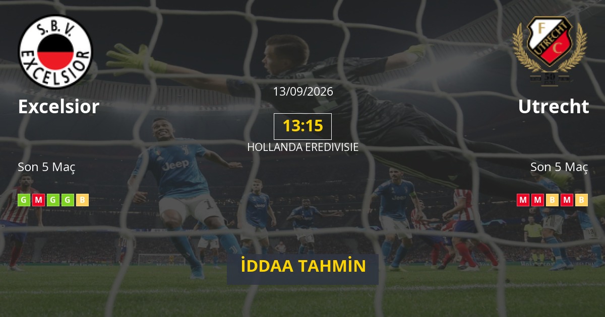Excelsior Utrecht İddaa Maç Tahmini 13 Eylül 2026
