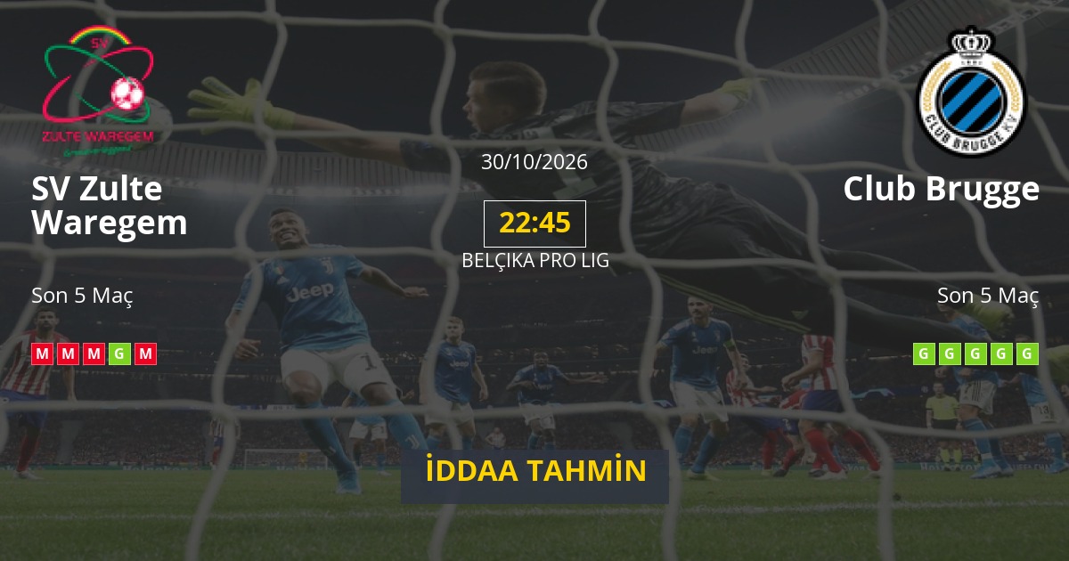 SV Zulte Waregem Club Brugge İddaa Maç Tahmini 30 Ekim 2026