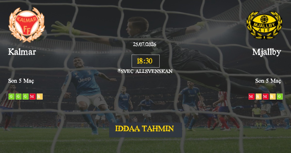 Kalmar Mjallby İddaa Maç Tahmini 25 Temmuz 2026