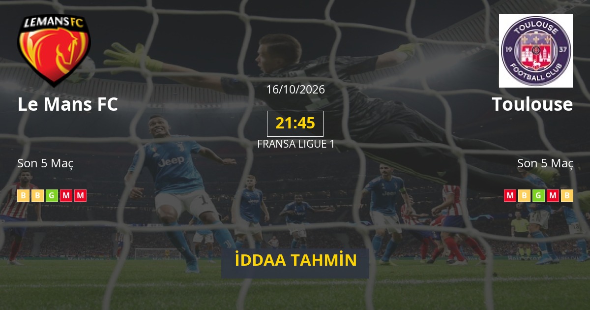Le Mans FC Toulouse İddaa Maç Tahmini 16 Ekim 2026