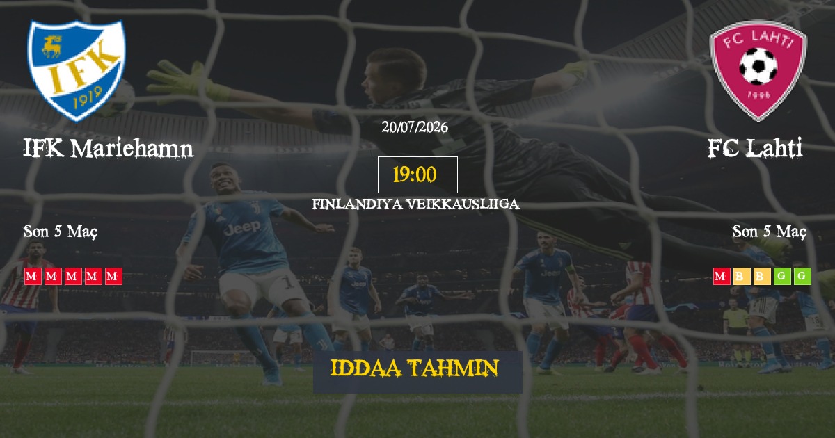 IFK Mariehamn FC Lahti İddaa Maç Tahmini 20 Temmuz 2026