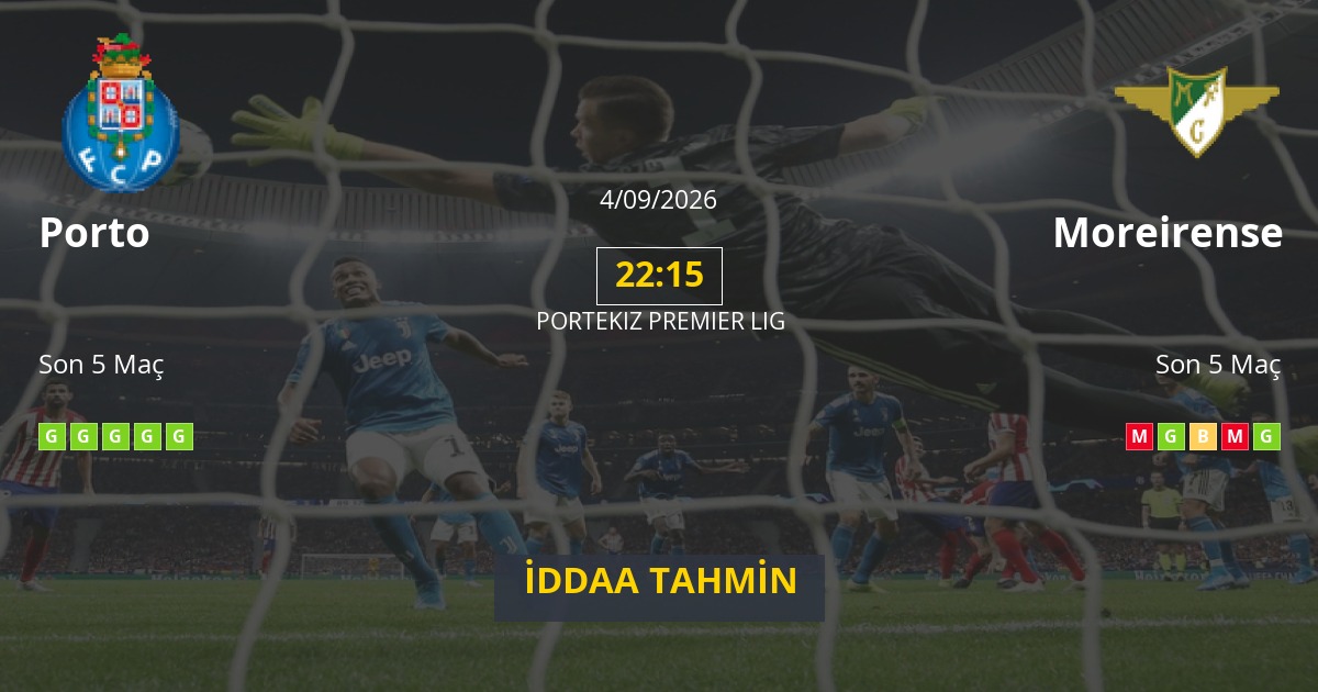 Porto Moreirense İddaa Maç Tahmini 04 Eylül 2026
