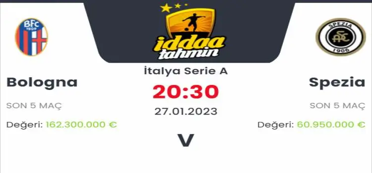 Bologna Spezia İddaa Maç Tahmini 27 Ocak 2023