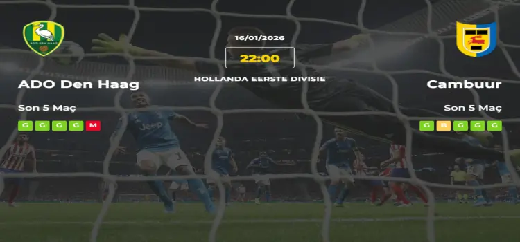 ADO Den Haag Cambuur İddaa Maç Tahmini 16 Ocak 2026