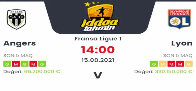 Angers Lyon İddaa Maç Tahmini 15 Ağustos 2021